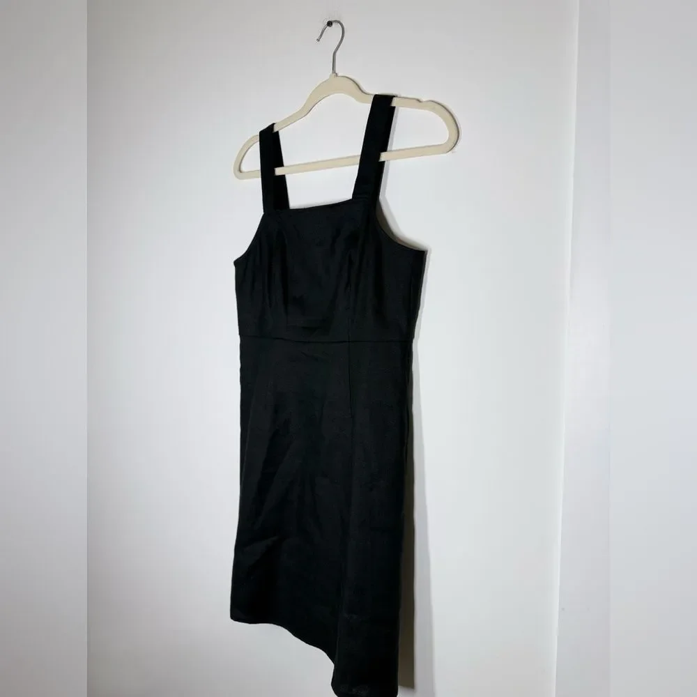 J. Crew Squareneck A-line Dress in Stretch Linen Blend NWT SZ 4